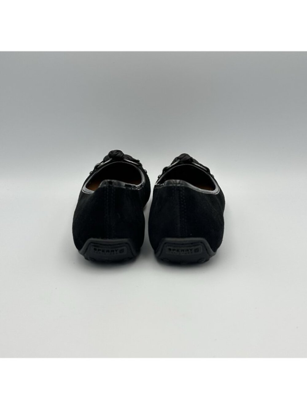 Sperry Top Sider Women’s Size 10 Black Leather Suede Flats Sparkle Shoes 9381377 - Picture 4 of 9